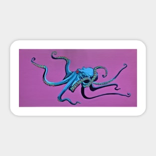 Blue Octopus Sticker